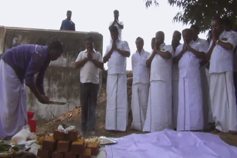 nagai near cauvery river new bridge construction work started