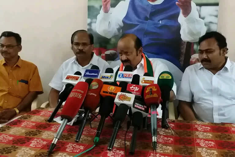 bjp ex mp narasimhan press meet