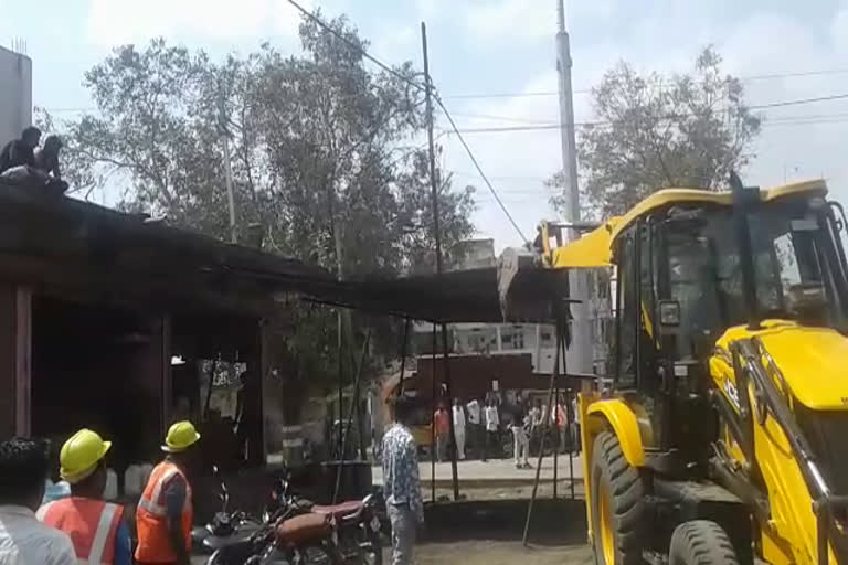 Municipal council bulldozer over encroachment