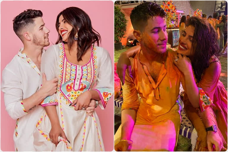 priyanka chopra, priyanka chopra celebrate holi, priyanka chopra news, priyanka chopra, priyanka chopraupdates, priyanka chopra celebrate holi with nick jonas, nick jonas celebrate first holi with wife priyanka chopra, निक जोनस ने खेली होली, निक जोनस, प्रियंका चोपड़ा