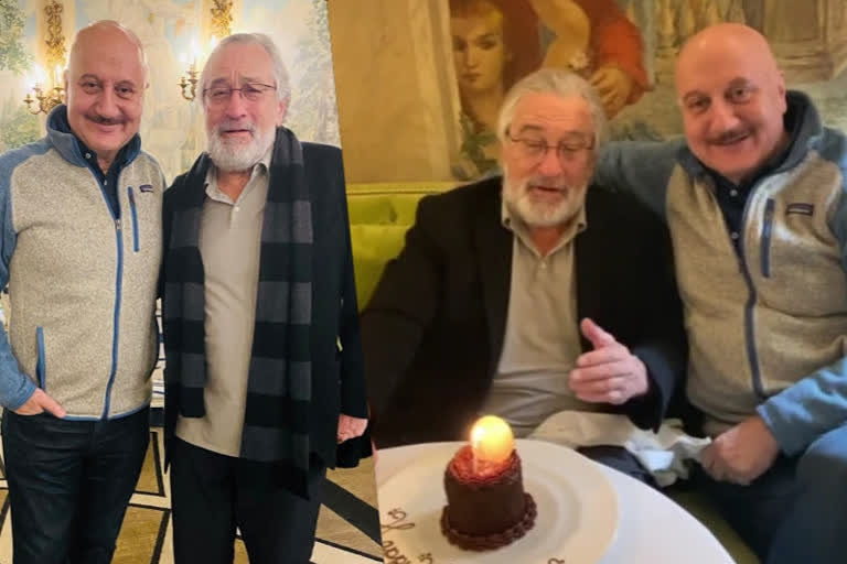 Anupam Kher, Anupam Kher news, Anupam Kher updates, Anupam Kher 65 birthday celebration, Hollywood actor Robert De Niro, अनुपम खेर, अनुपम खेर ने मनाया 65 वां जन्मदिन, हॉलीवुड अभिनेता रॉबर्ट डी नीरो