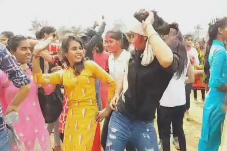 holi festival celebrated in government womens college rewari