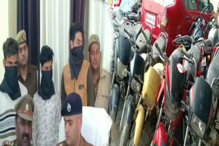 ghaziabad Police arrested 5 bike thieves while crossing Loni border