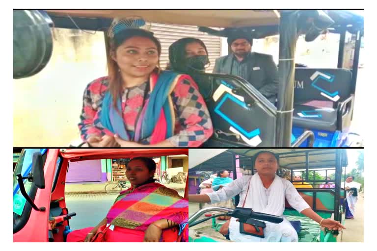 WOMAN E RIKSHA AND AUTO DRIVER