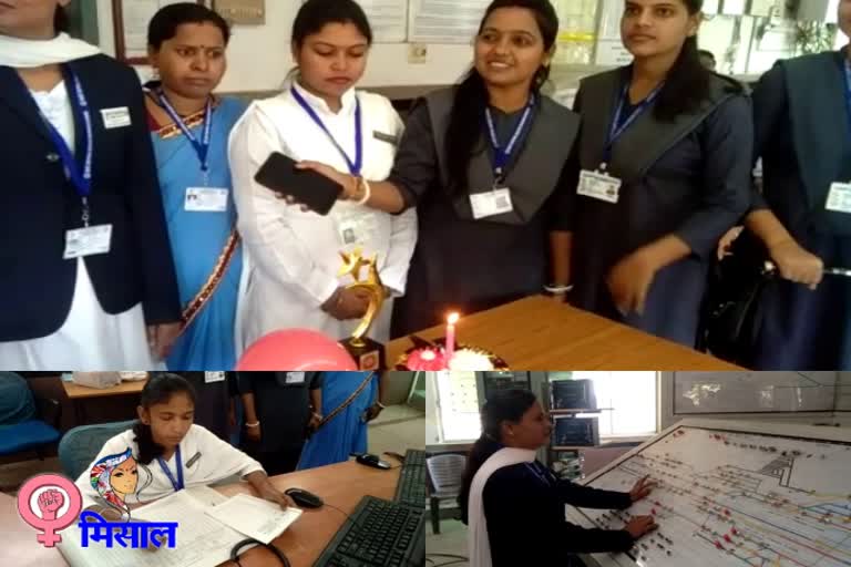 Women railway workers of gomo railway station celebrated International Women's Day