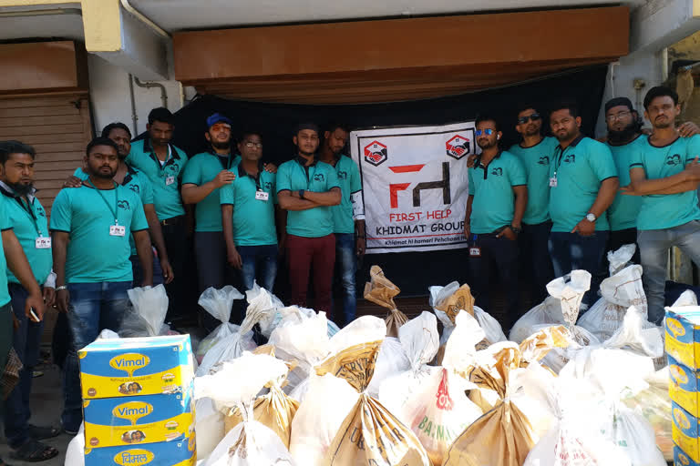 poor person helped by first help khidmat group in ahmedabad