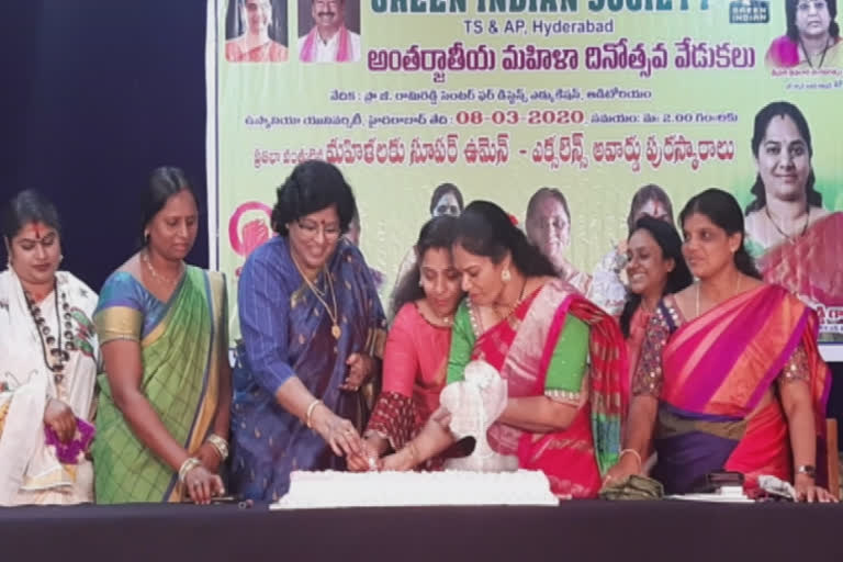 women's Day  celebration Green India Society at osmania university