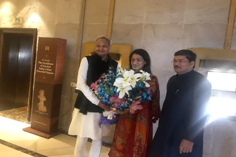 Rajasthan Chief Minister Ashok Gehlot with former Union Minister Mukul Wasnik