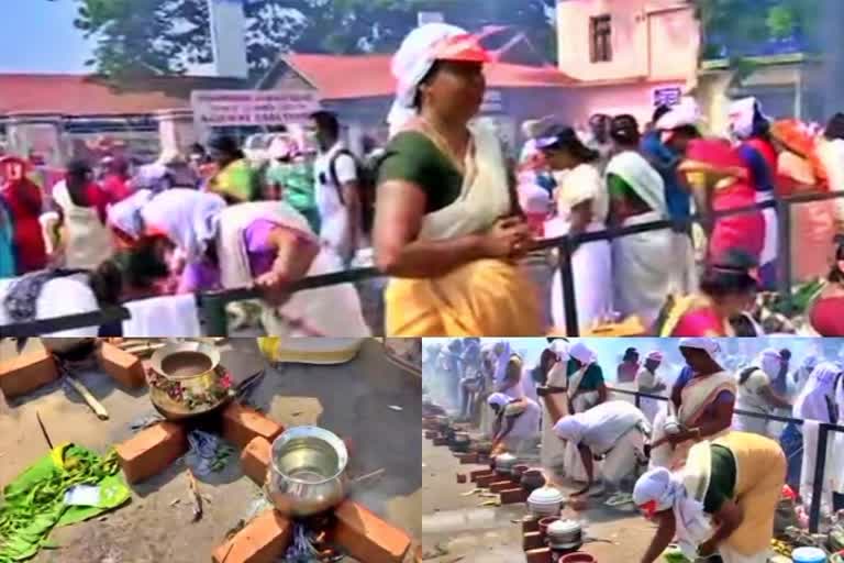 attukal pongala celebrations underway in thiruvananthapuram kerala