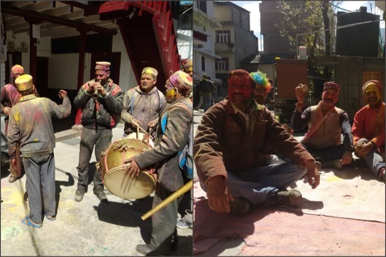 holi celebration in kullu