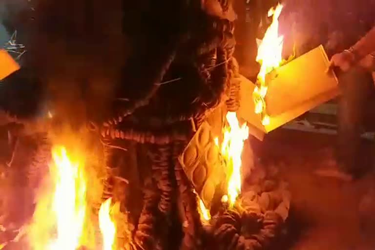 Holika Dahan program lit in raipur city