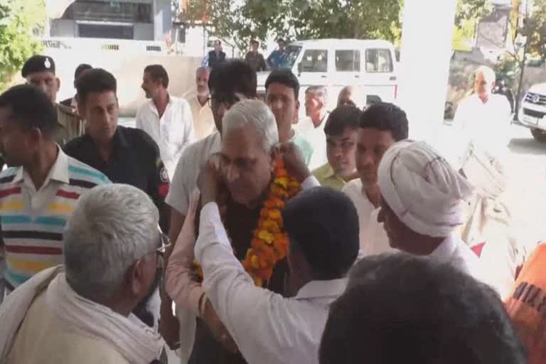 deputy speaker ranbir gangwa addressed the people in narnaund