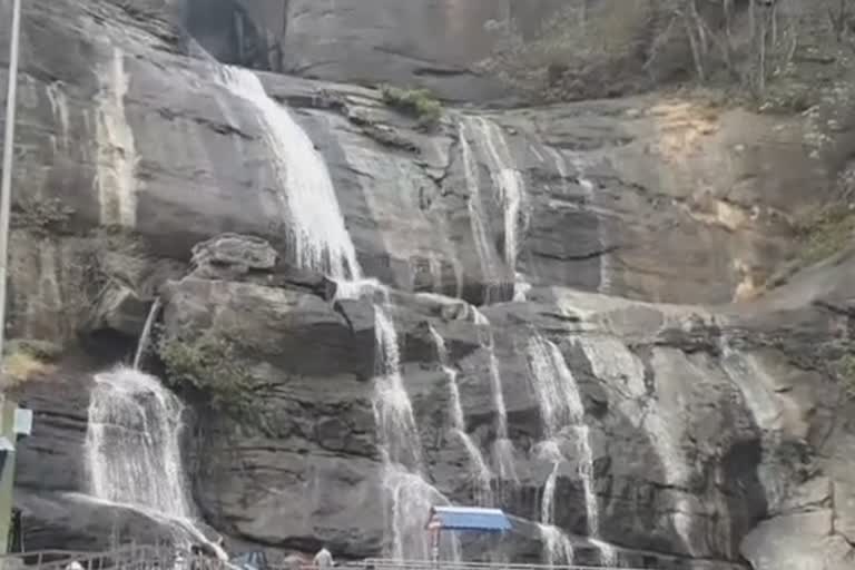 water flow in kotralam water falls has began