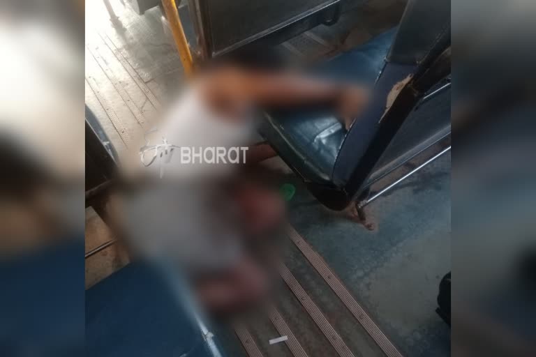 ಬಸ್​ನಲ್ಲಿ ಚಾಲಕನ ಮೃತದೇಹ ಪತ್ತೆ, Driver deadbody found in KSRTC bus