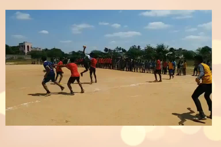 Selection of handball teams in Nellore  govt degree college