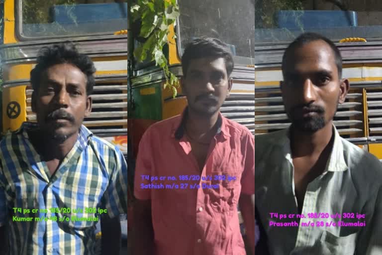 chennai police arrested 3 accuist in murder case