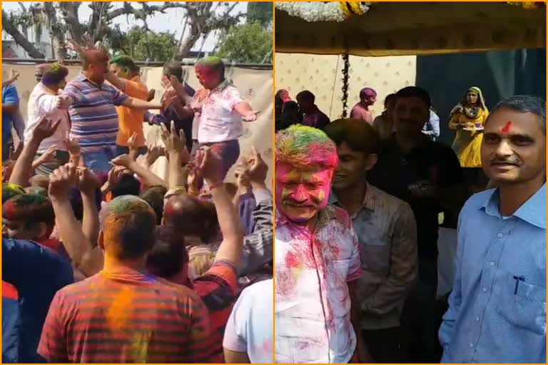 DGP संग पुलिसकर्मियों ने खेली होली, Policemen played Holi with DGP