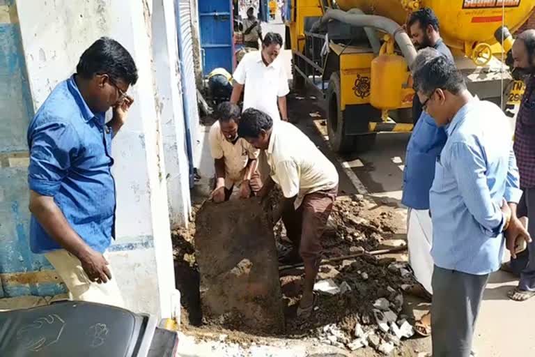 thiruvarur water pipes inspected by Municipal Commissioner