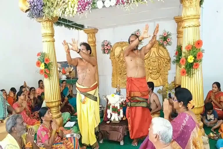 large number of women attend the Brahmotsavam in gopalraopet karimnagar