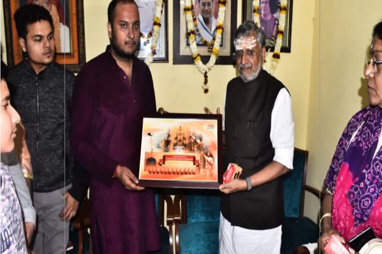 sushil modi in varanasi