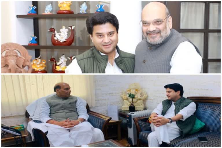 Jyotiraditya Scindia meets senior BJP leaders Amit Shah, Rajnath Singh