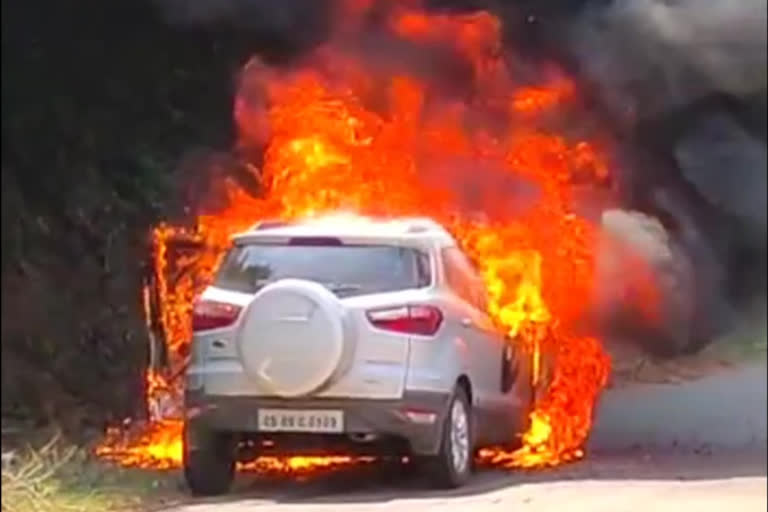 Car hit on Araku Ghat road