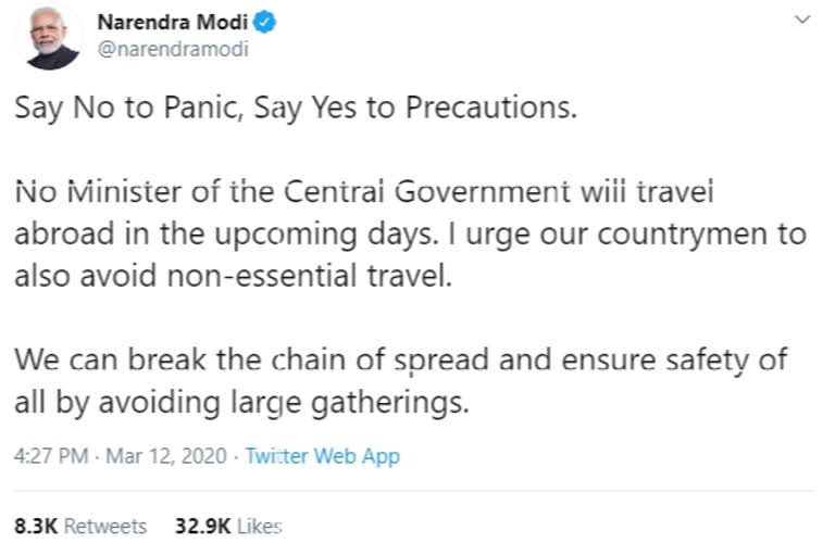 Say no to panic, yes to precautions: PM's message to people on coronavirus