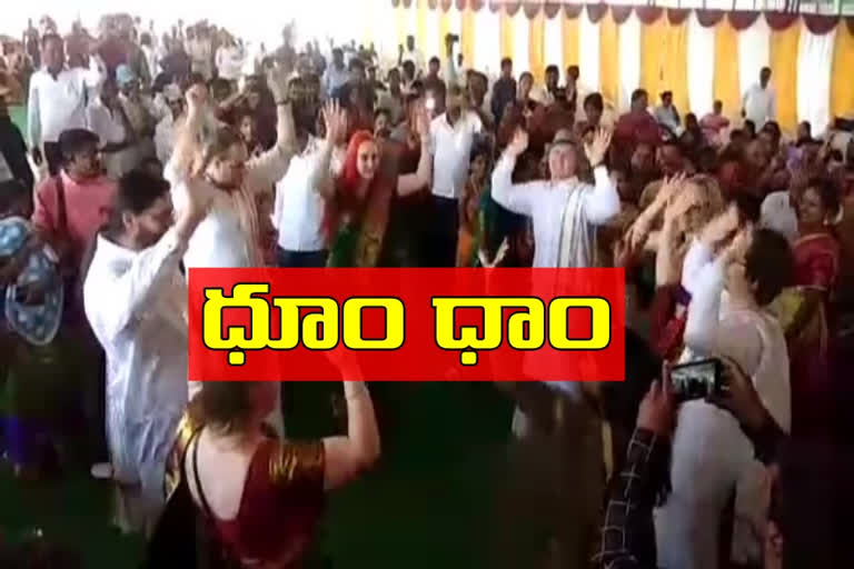 foreigners Dance telangana wedding at kanagarthi