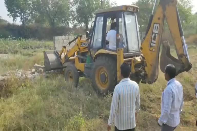 illegal constructions Demolition at isnapur ftl region