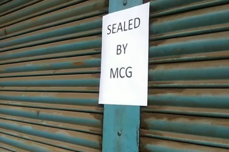 Administration sealed shops in Sadar Bazar in gurugram