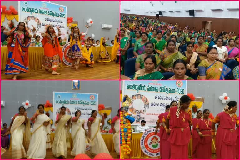 womens-day-celebrations-by-anganwadi-teachers-in-warangal