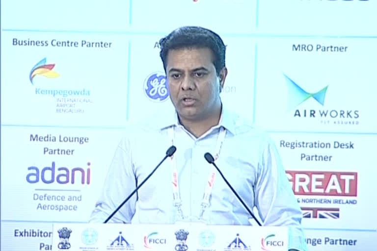 minister ktr spoked in wings india 2020 program at bhegampeta Hyderabad