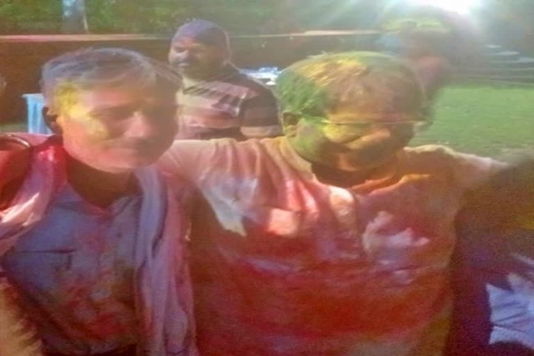 MLA doing Holi Milan instead of awareness of Coronavirus