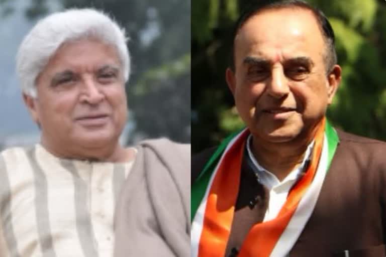 twitter clash between javed akhtar and subramanyam swamy