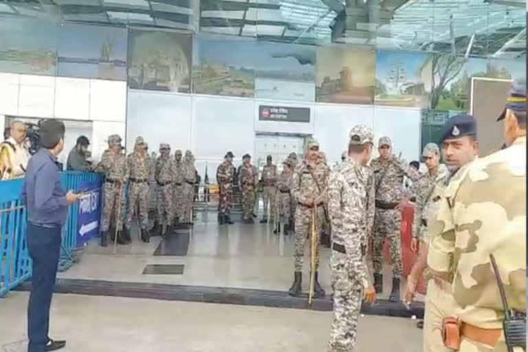 Waiting for Congress MLAs at Bhopal Airport