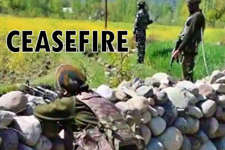 കത്വ  വെടിനിർത്തൽ  കരാർ ലംഘനം  പാകിസ്ഥാൻ  Pak Rangers  ceasefire  IB  J-K's Kathua