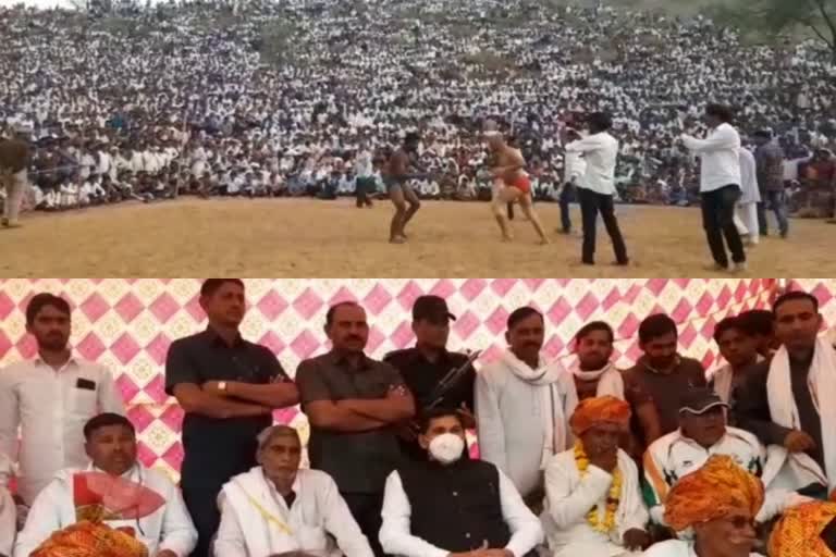 कुश्ती दंगल का हुआ आयोजन, Wrestling riot organized