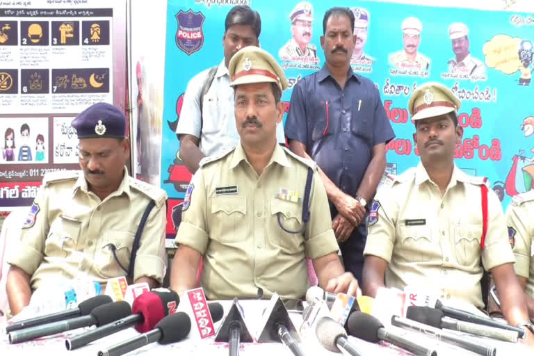 Warangal Rural West Zone DCP Srinivas Reddy press meet on sand dumps, corona, road safety, women safety