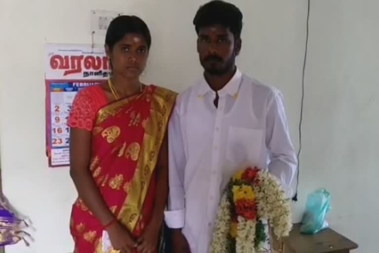 newly married couple surrendered in pudukottai police station