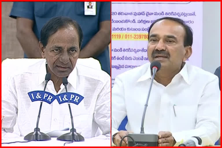 minister eetala meeting with kcr on Corona calculation in telangana