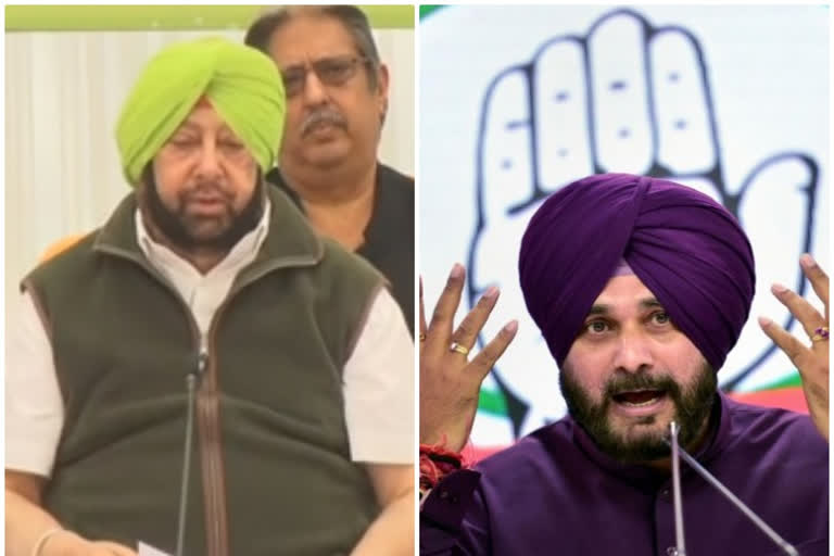 Navjot Singh Sidhu  Congress leader Navjot Singh Sidhu  நவ்ஜோத் சிங் சித்துவுடன் மோதலா? கேப்டன் அமரீந்தர் சிங் பதில்  பஞ்சாப் அரசியல், கேப்டன் அமரீந்தர் சிங், நவ்ஜோத் சிங் மோதல், பஞ்சாப் காங்கிரஸ், சித்து யூடியூப் சேனல்  Amarinder plays down differences with Sidhu, says no issues with him