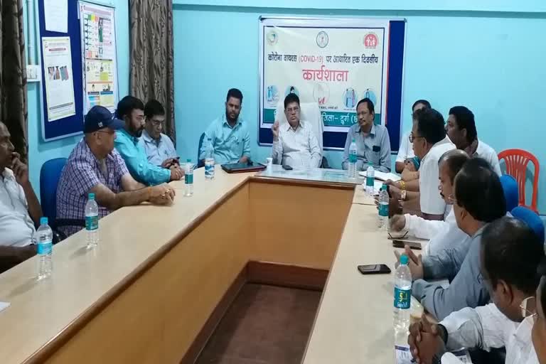 Meeting with WHO members on corona virus in durg