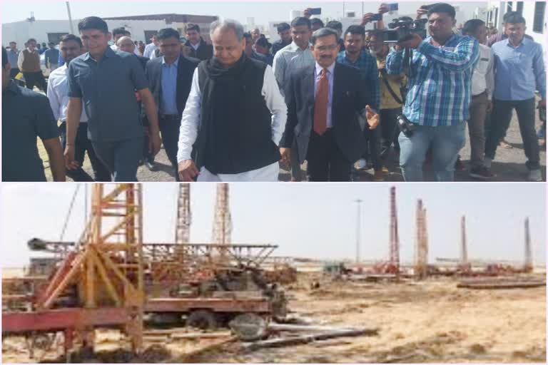 barmer news  balotara news  gehlot inspects his dream project