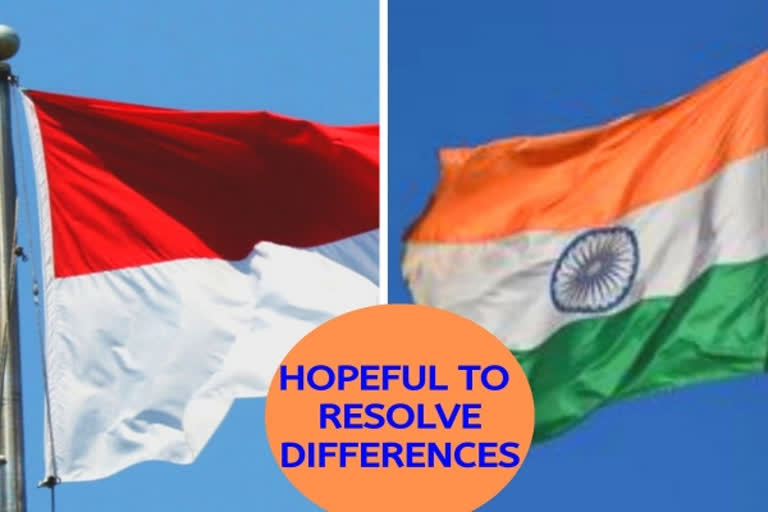 India-Indonesia Hope To Resolve Difference