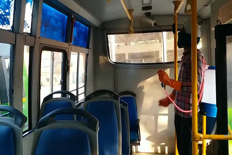 CTU buses sanitized chandigarh