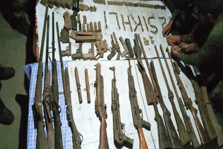 Huge cache of arms, ammunition recovered from India-Bhutan border