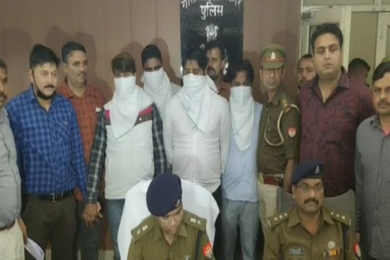 4 members of sunder bhati gang arrested in  encounter in noida