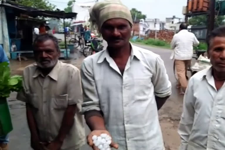 Hailstorms destroyed crops