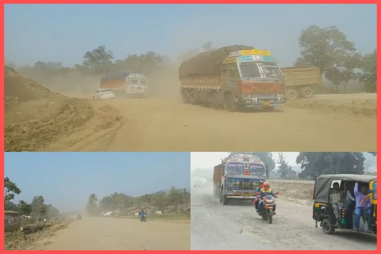 people-suffering-dust-pollution-expansion-of-national-highway-49-in-deogarh