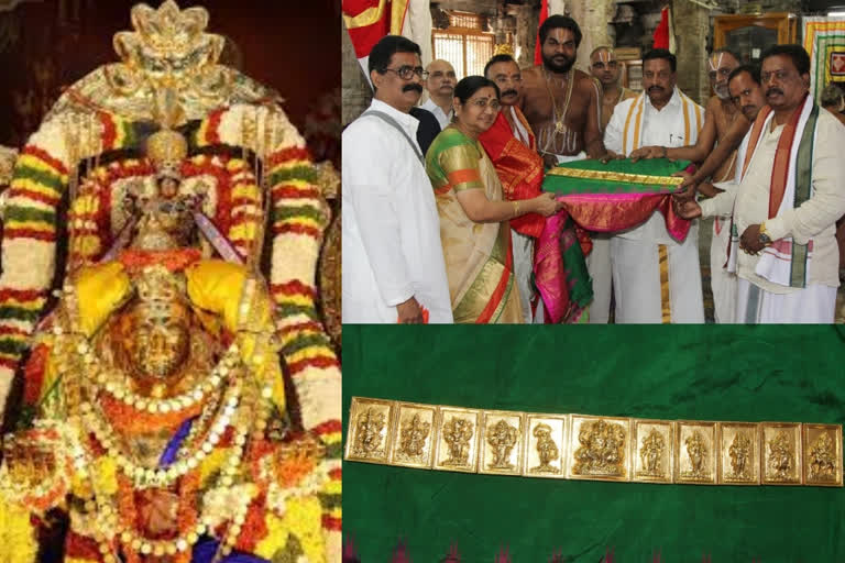 Sri Kalyana Venkateswaraswamy temple in Srinivasamangapuram has been awarded as a gift of one kilo gold worth Rs.45 laks in chittoor